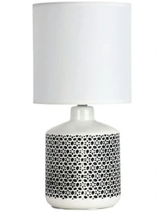 Celia Ceramic Table Lamp in White