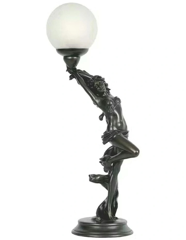Grace Art Deco Table Lamp in Bronze image 1