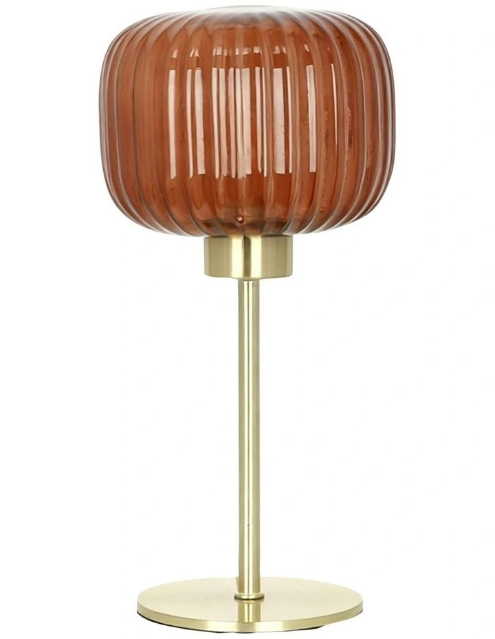 Alto Ribbed Optic Glass Table Lamp image 1