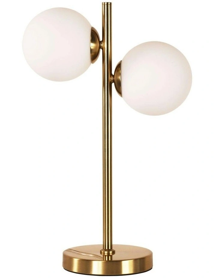 Opal Matt Glass Spheres Valcross Decorative 2 Light Table Lamp image 1