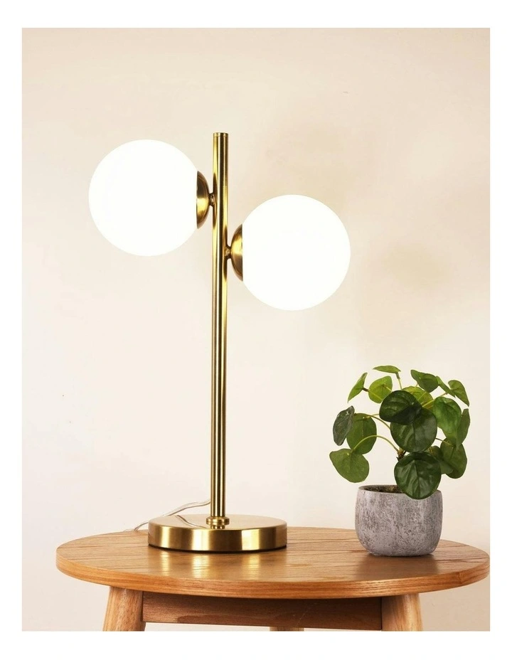 Opal Matt Glass Spheres Valcross Decorative 2 Light Table Lamp image 2