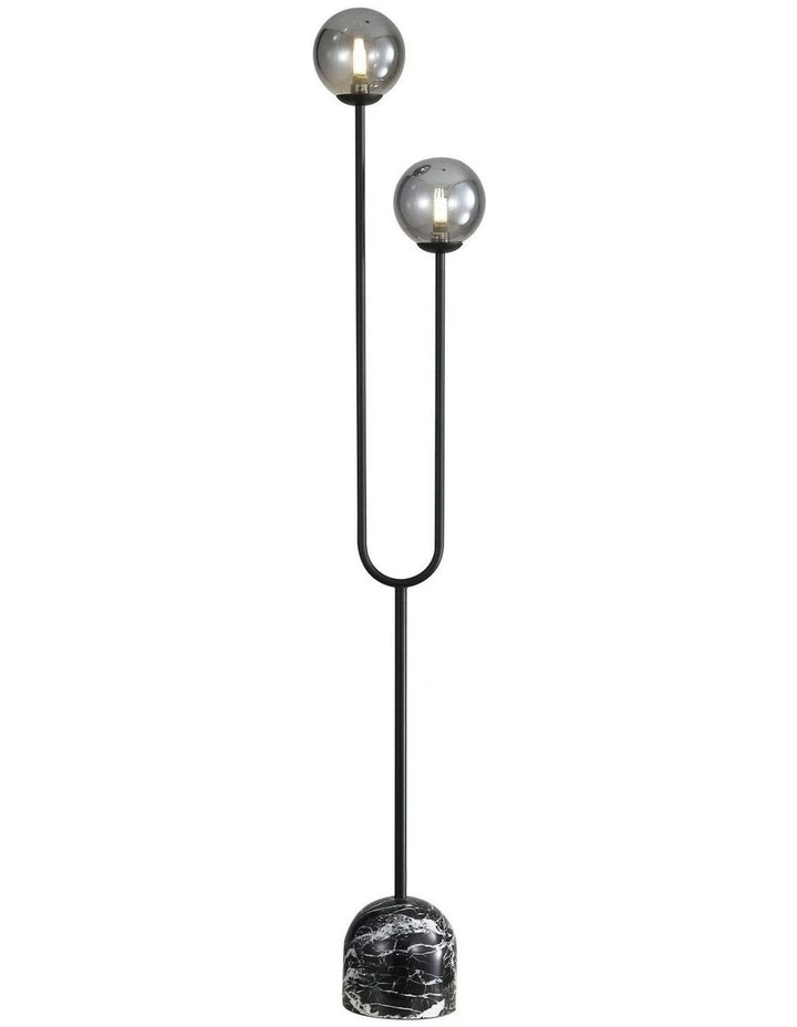 Smoke Glass Spheres Tropez Decorative Floor Lamp image 1