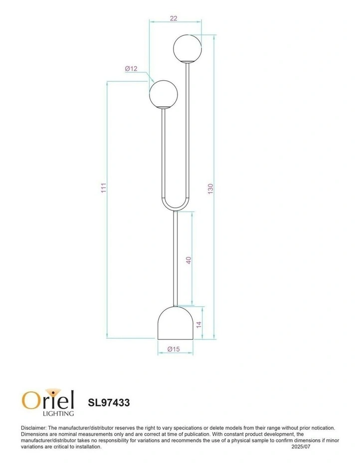 Smoke Glass Spheres Tropez Decorative Floor Lamp image 4