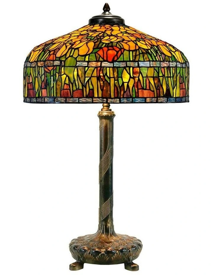 Reproduction Metal Base Tulip Table Lamp 18inch image 3