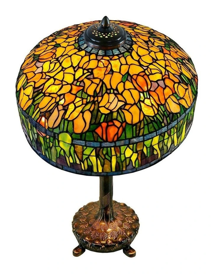 Reproduction Metal Base Tulip Table Lamp 18inch image 4