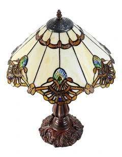 Large Benita Leadlight Tiffany Table Lamp