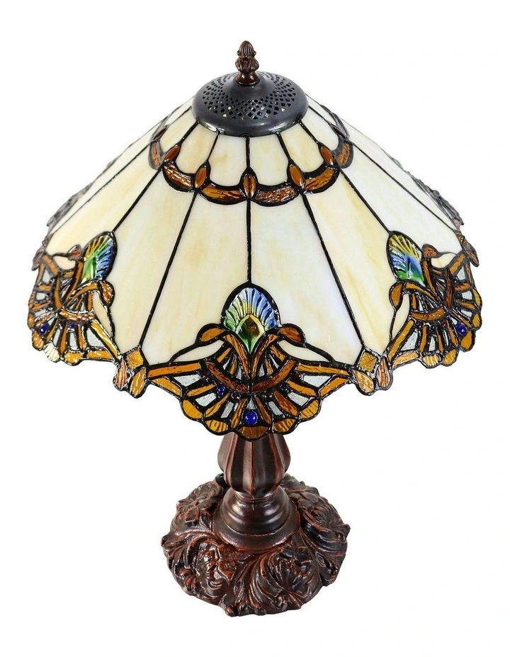 Large Benita Leadlight Tiffany Table Lamp image 1