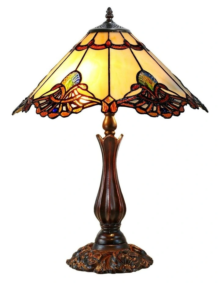 Large Benita Leadlight Tiffany Table Lamp image 5