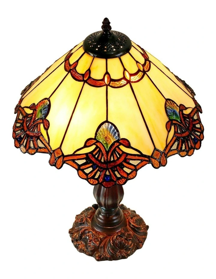 Large Benita Leadlight Tiffany Table Lamp image 6