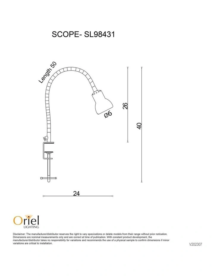 Scope Adjustable Goose-Neck Clamp Table Lamp image 4
