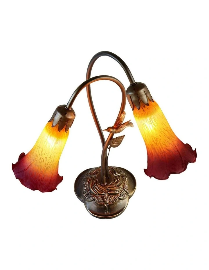 Twin Hummingbird Lily Table Lamp image 3