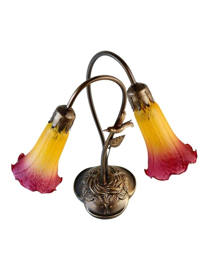 Twin Hummingbird Lily Table Lamp image 4