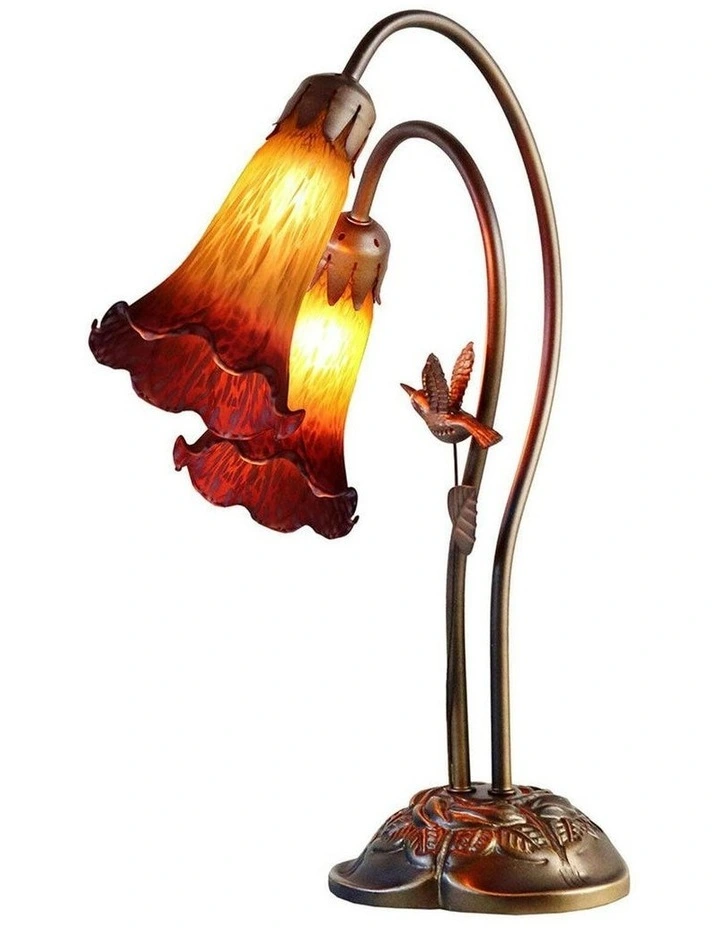 Twin Hummingbird Lily Table Lamp image 5