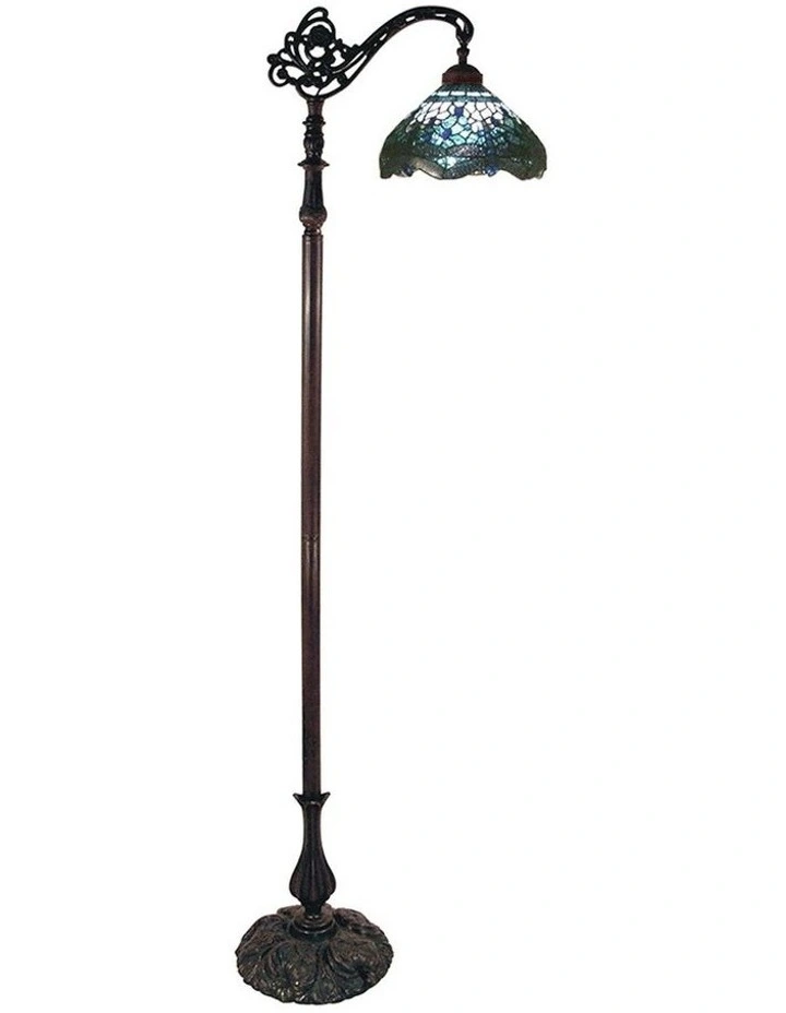 Dragonfly Edwardian Tiffany Floor Lamp image 1