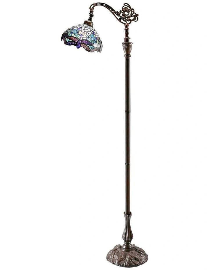 Dragonfly Edwardian Tiffany Floor Lamp image 2