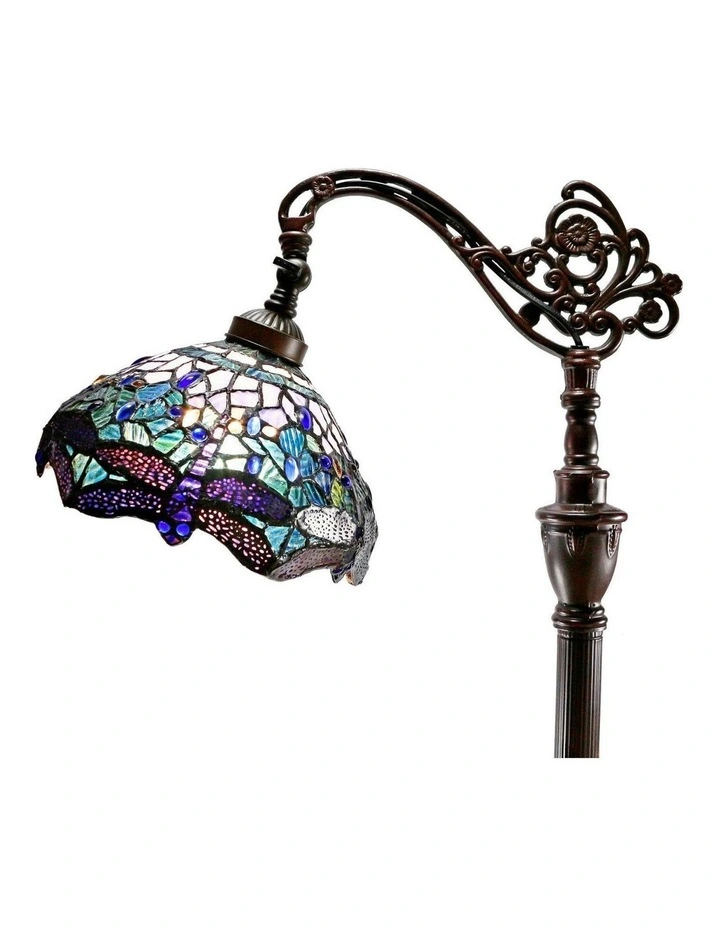 Dragonfly Edwardian Tiffany Floor Lamp image 4