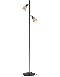 Alma Twin Decorative Glass Floor Lamp
