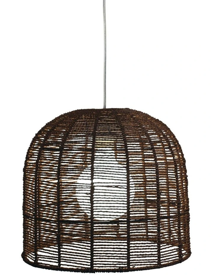 Poppa Hand Woven Shade in Brown image 1