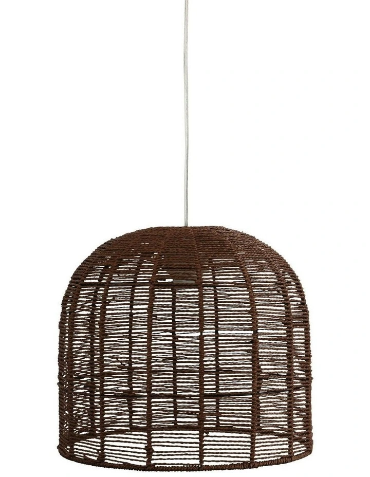 Poppa Hand Woven Shade in Brown image 2