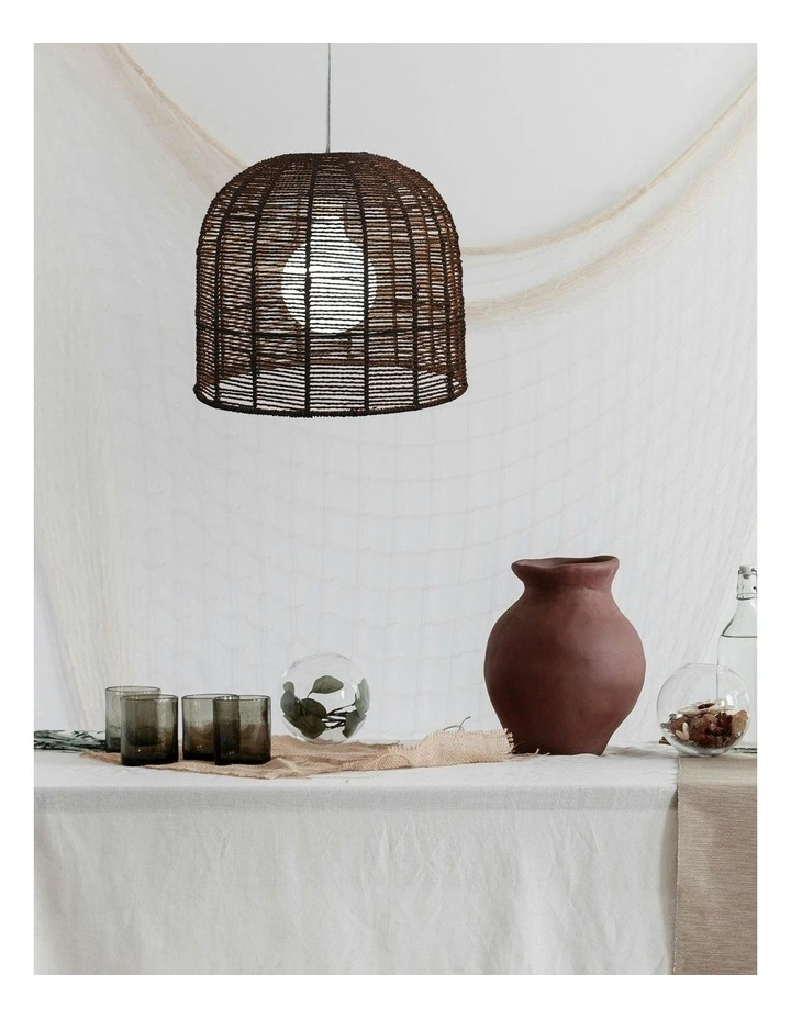 Poppa Hand Woven Shade in Brown image 4