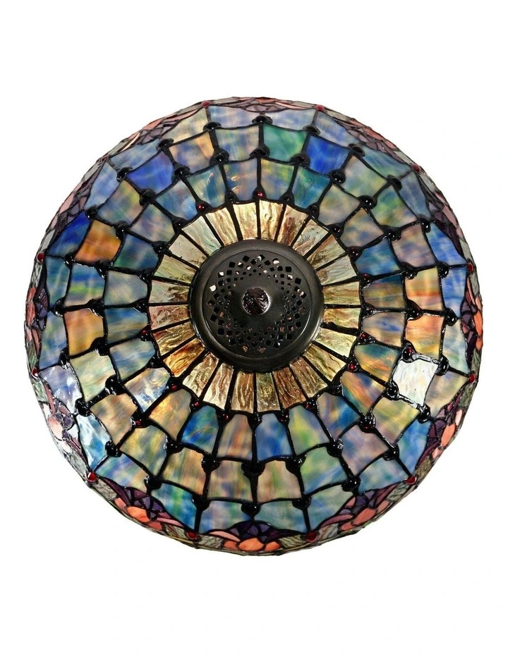 Mauve Tulip Tiffany Table Lamp in Multi image 4