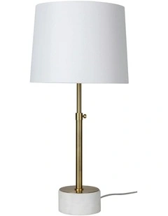 Umbria Complete Table Lamp in White