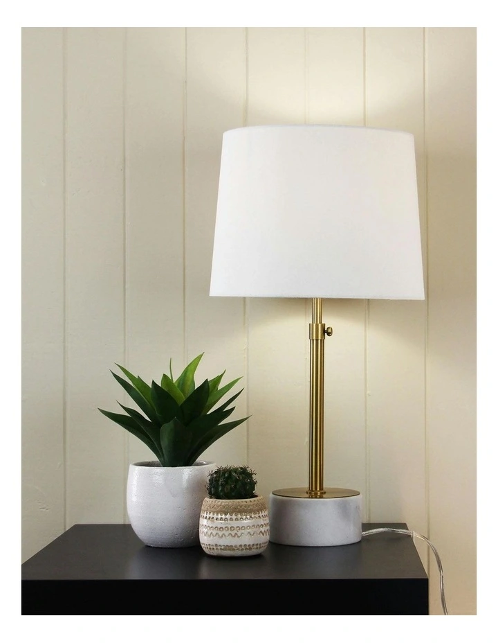 Umbria Complete Table Lamp in White image 2