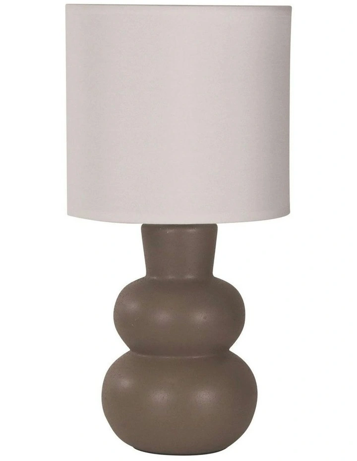 Holla Ceramic Table Lamp in Taupe image 1