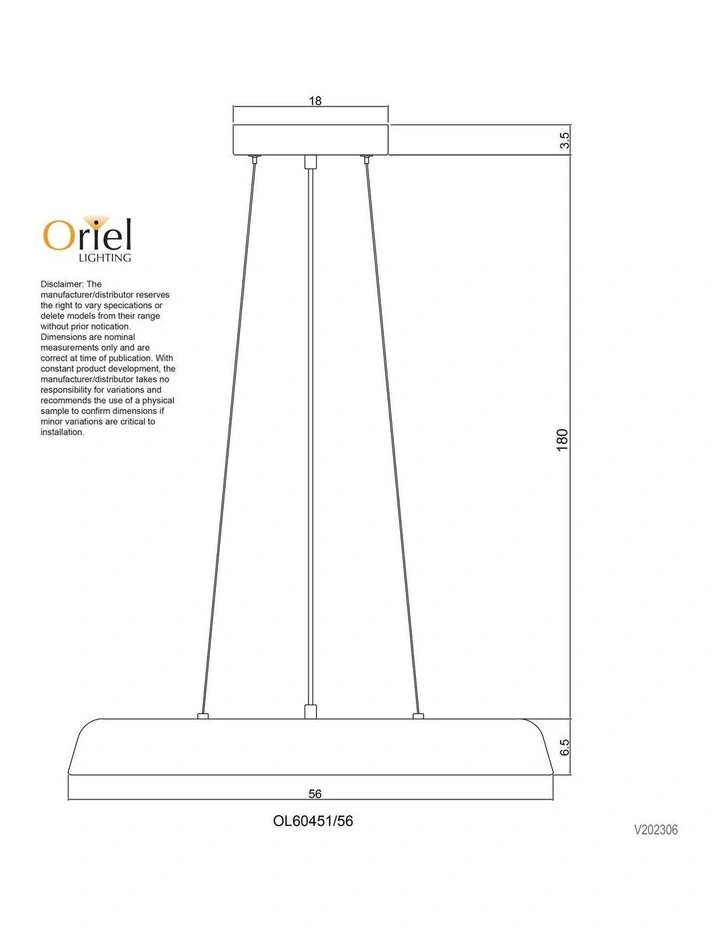 Madison 56cm Dimmable Led Pendant image 5