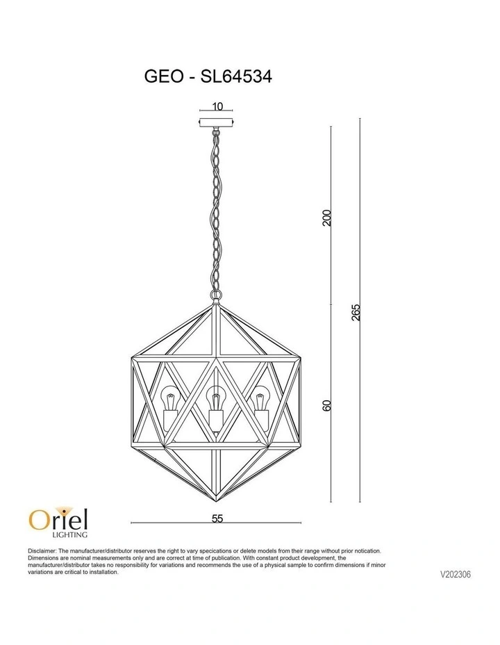 Geo 4-Light Pendant Light image 3