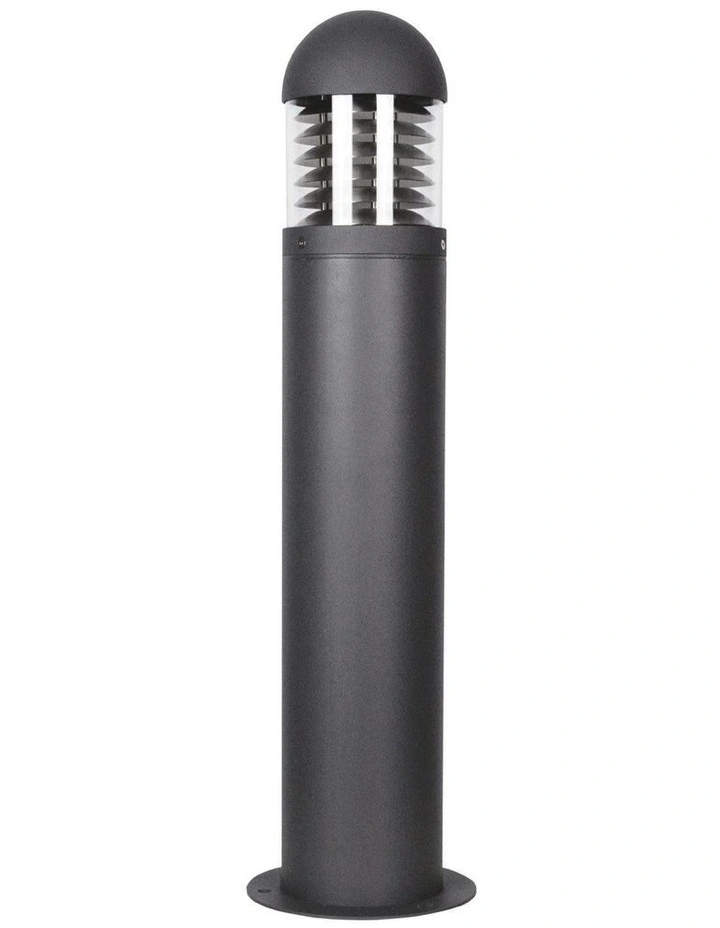 Terzo Metal Outdoor Bollard Light in Grey image 1