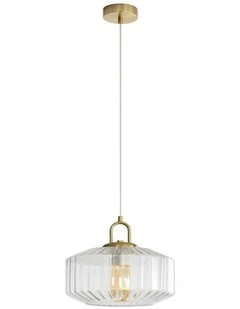 Clarise Geometric Glass Pendant Light in Clear