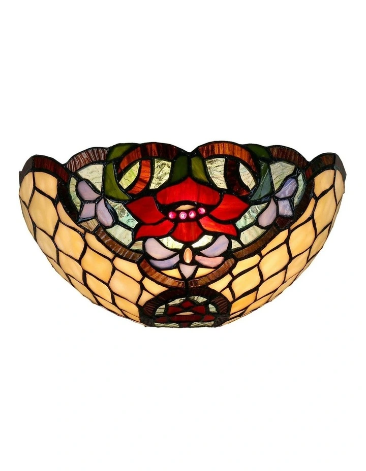 Alicia Flush Tiffany Wall Light image 1