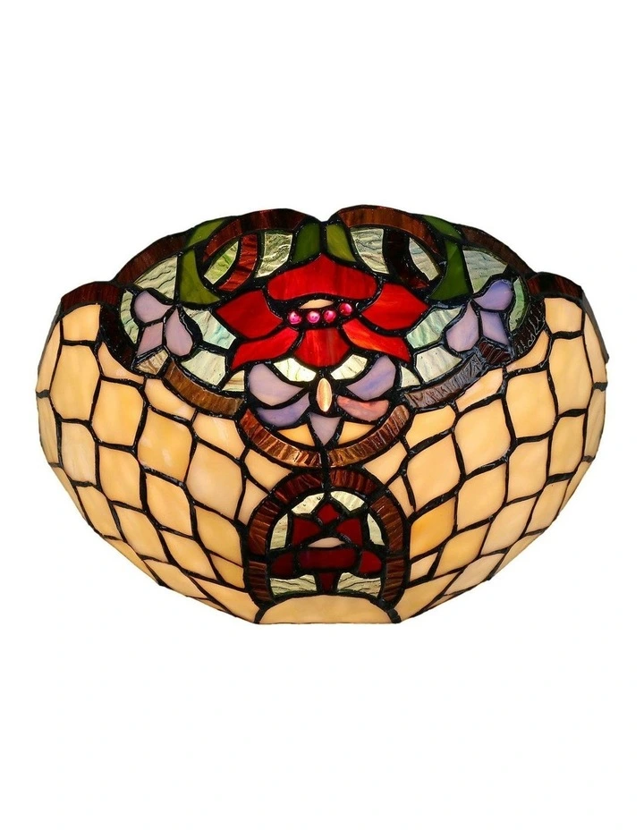 Alicia Flush Tiffany Wall Light image 3