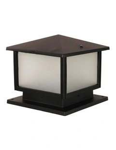 Cortez Outdoor Metal Post Top in Black