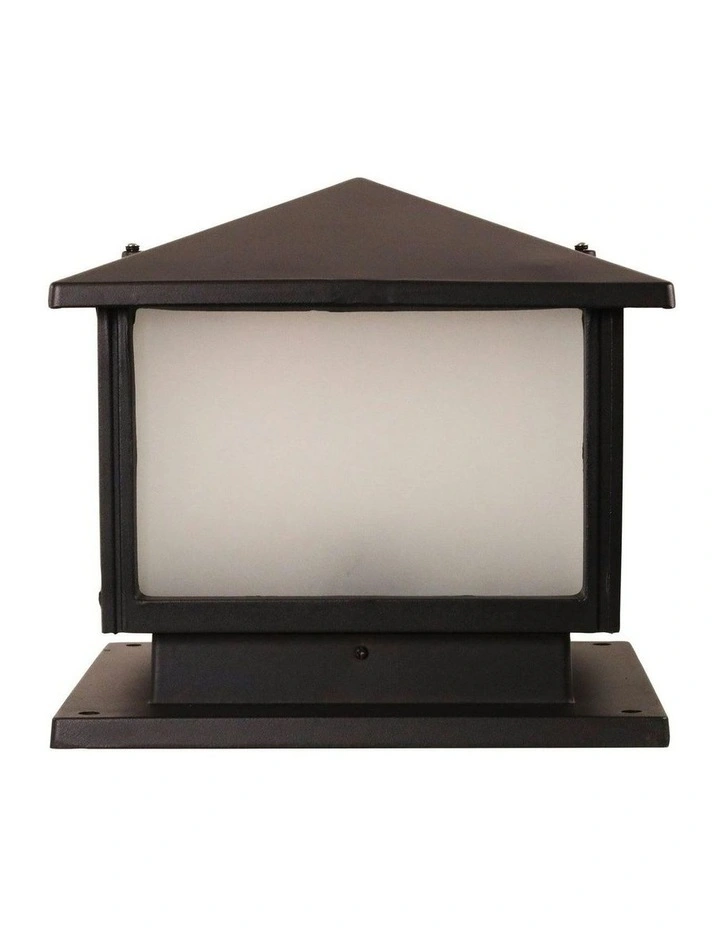 Cortez Outdoor Metal Post Top in Black image 2