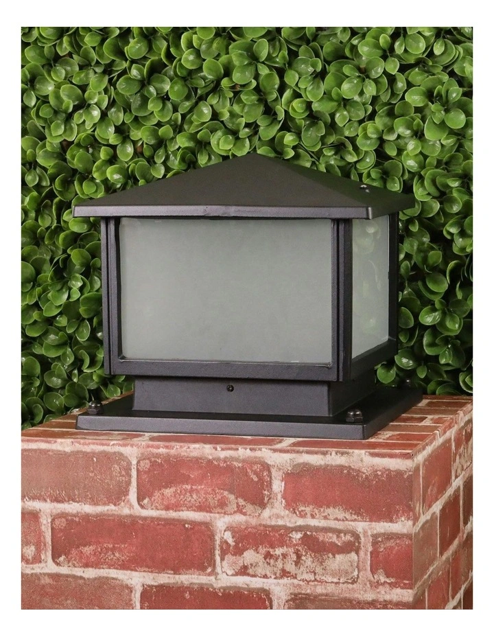 Cortez Outdoor Metal Post Top in Black image 3
