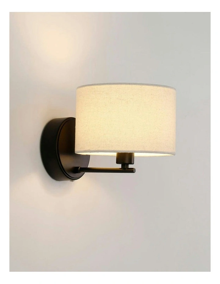 Clarissa Rechargeable Built-in LED CCT Dimmable Wall Light in Black image 4