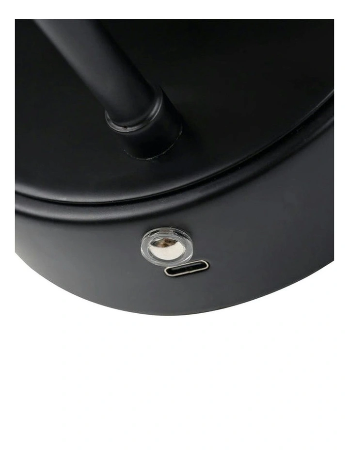 Clarissa Rechargeable Built-in LED CCT Dimmable Wall Light in Black image 7