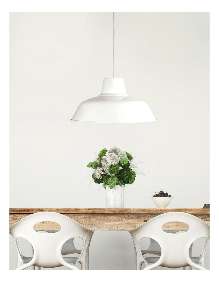 Forge 430 Single Pendant Light in White image 2