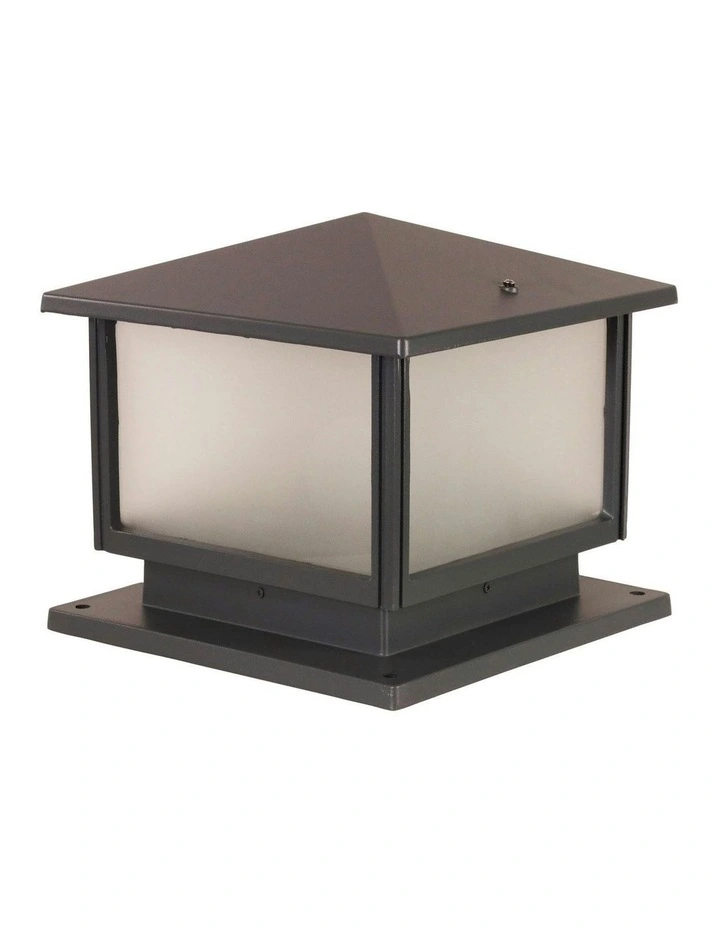 Cortez Outdoor Metal Post Top in Graphite image 1