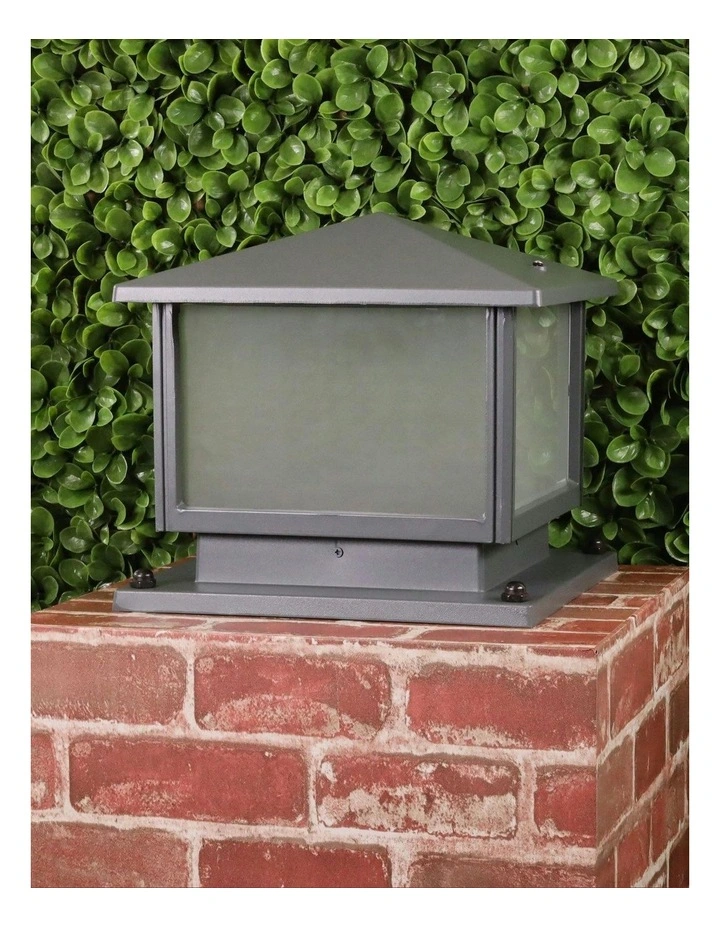Cortez Outdoor Metal Post Top in Graphite image 3