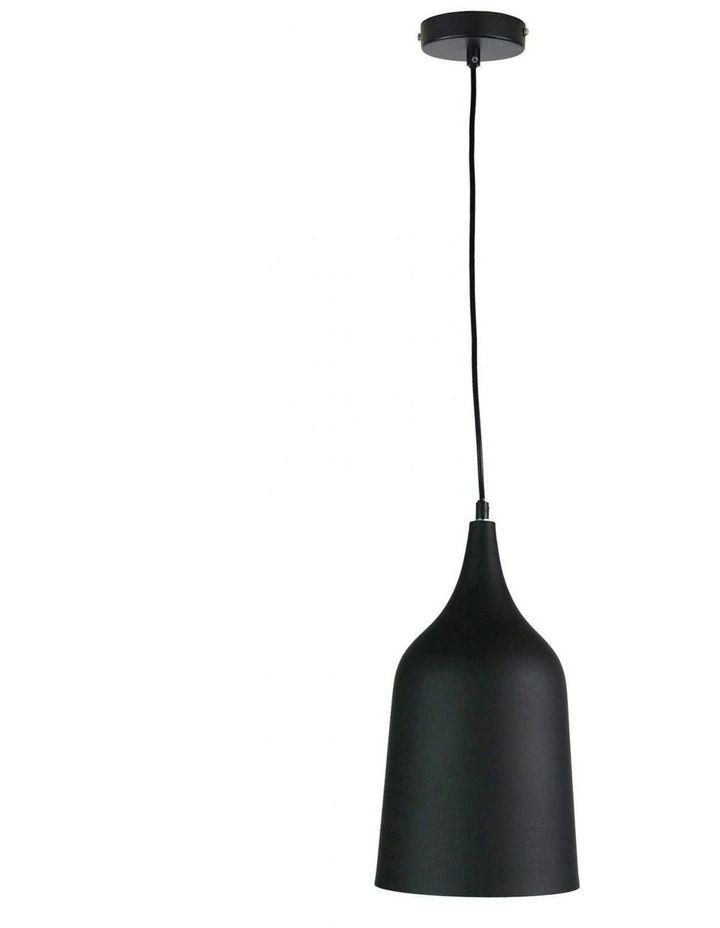 Plato Single Pendant Light in Black image 2