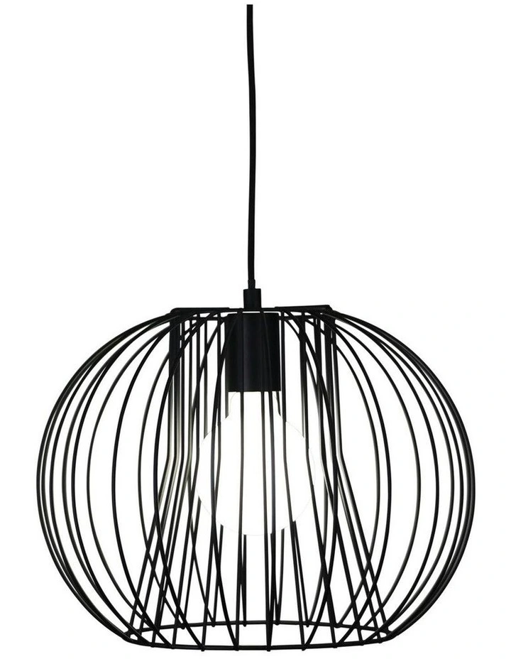 Malo Pendant Light 35cm in Black image 2