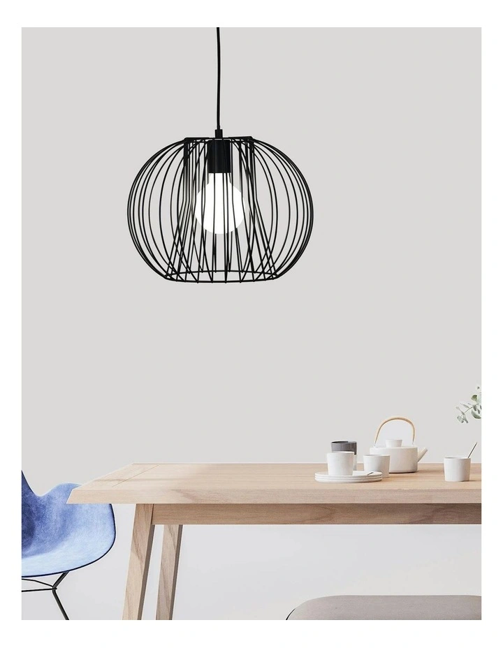 Malo Pendant Light 35cm in Black image 3