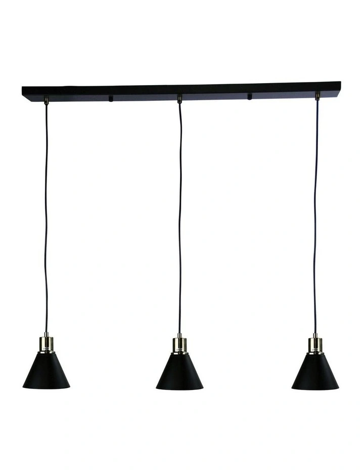 Como Antique Brass Pendant Light in Gold image 1