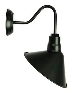 Derwent Industrial Vintage Style Wall Light in Black