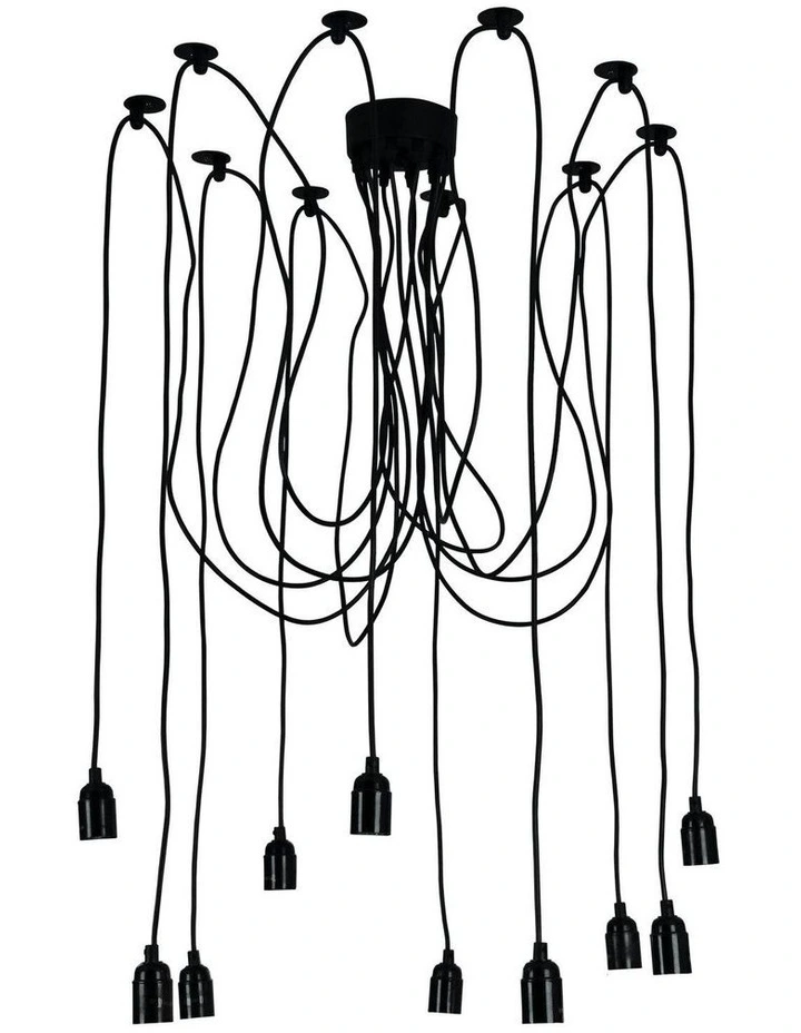 Philly Ten Suspension Pendant Light in Black image 1