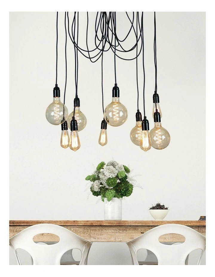 Philly Ten Suspension Pendant Light in Black image 2