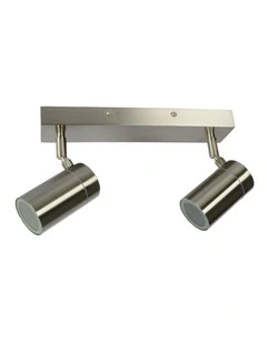 Zeta Stainless Steel LED Ready Spotlight Double in Silver